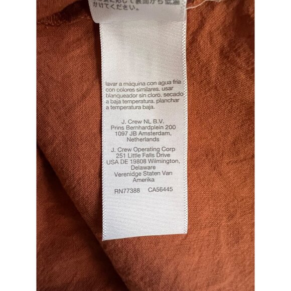 Womens Orange Tiered Midi Dress With Long Sleeves & Cutout Detail By Madewell - Picture 8 of 10